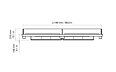 Linear 90 Fire Pit Kit - Technical Drawing / Front by EcoSmart Fire