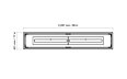 Linear 90 Fire Pit Kit - Technical Drawing / Top by EcoSmart Fire